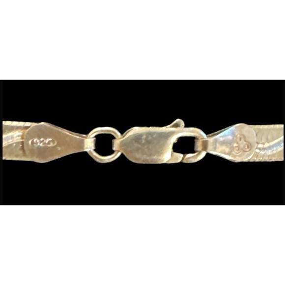 VTG PIP 925 sterling & large oval shape amethyst/Onyx pendant On Reverse chain - Picture 7 of 7